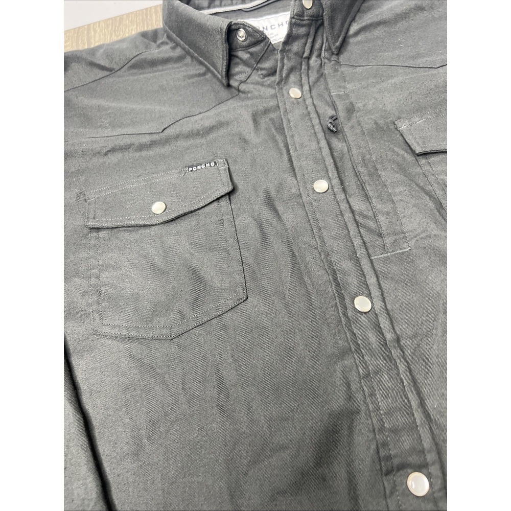 Poncho Shirt Mens XXL Piedras Negras Pearl Snap Western Regular Fit Performance - Picture 8 of 12